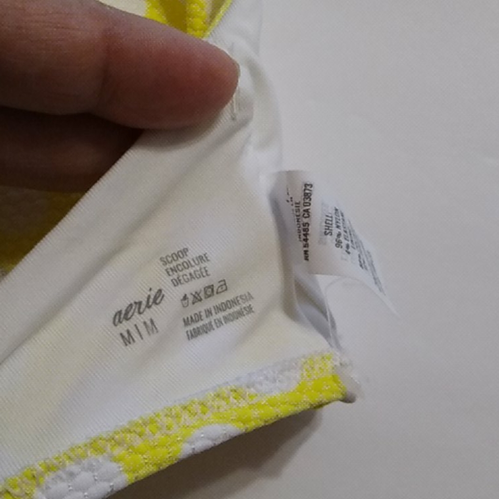 Nwt Yellow & White Polka Dot Bikini Top - Picture 5 of 5